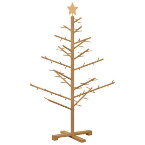 vidaXL Wooden Christmas Tree Brown 125 cm Solid Pine Wood