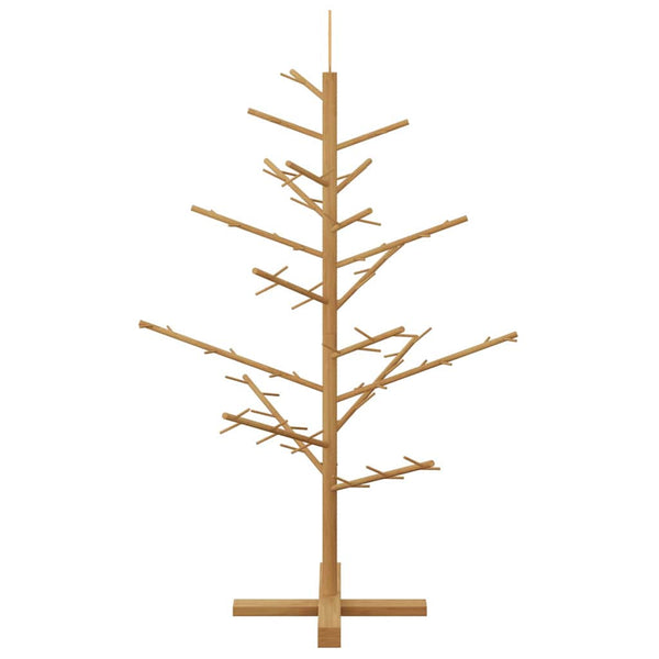 vidaXL Wooden Christmas Tree Brown 125 cm Solid Pine Wood