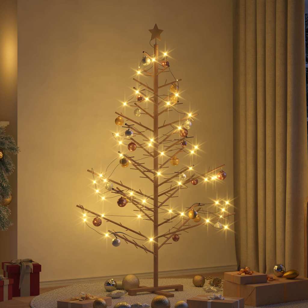 vidaXL Wooden Christmas Tree Brown 180 cm Solid Pine Wood