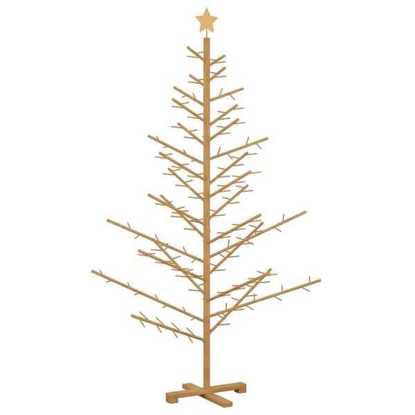 vidaXL Wooden Christmas Tree Brown 180 cm Solid Pine Wood