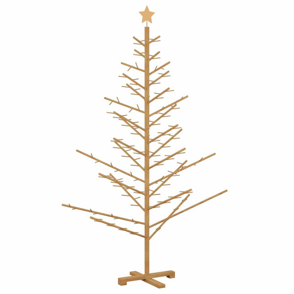 vidaXL Wooden Christmas Tree Brown 180 cm Solid Pine Wood