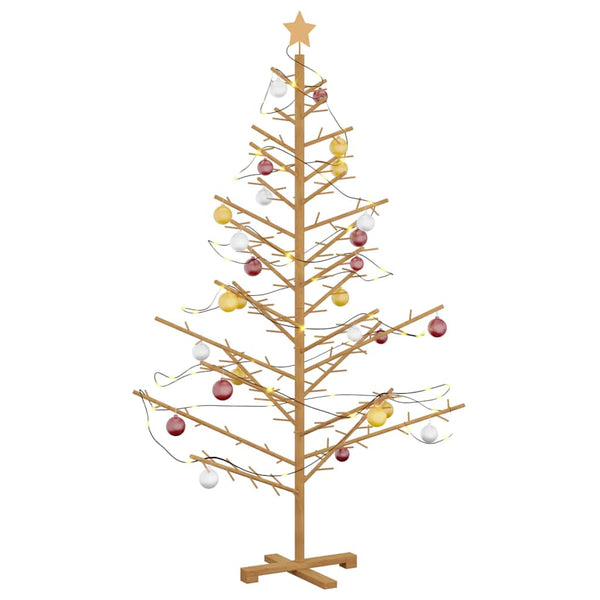 vidaXL Wooden Christmas Tree Brown 180 cm Solid Pine Wood