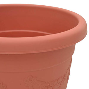 vidaXL Round Flower Pot 6 pcs Terracotta Ø 34 x 28 cm Plastic