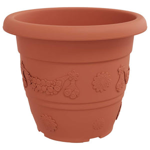 vidaXL Round Flower Pot 6 pcs Terracotta Ø 34 x 28 cm Plastic