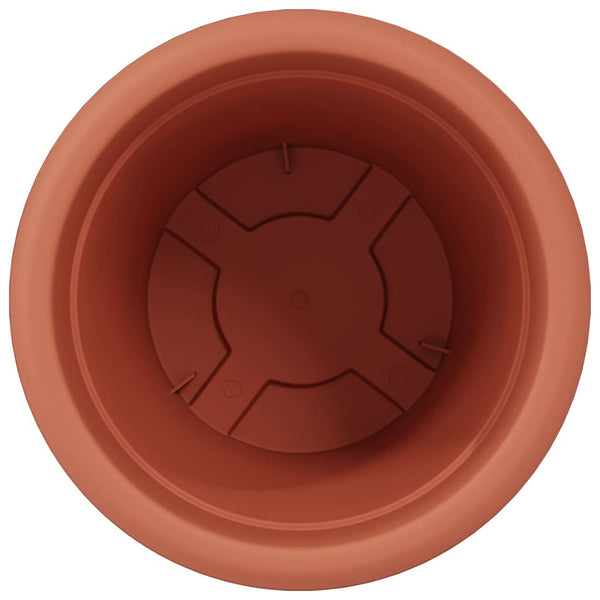 vidaXL Round Flower Pot 6 pcs Terracotta Ø 34 x 28 cm Plastic