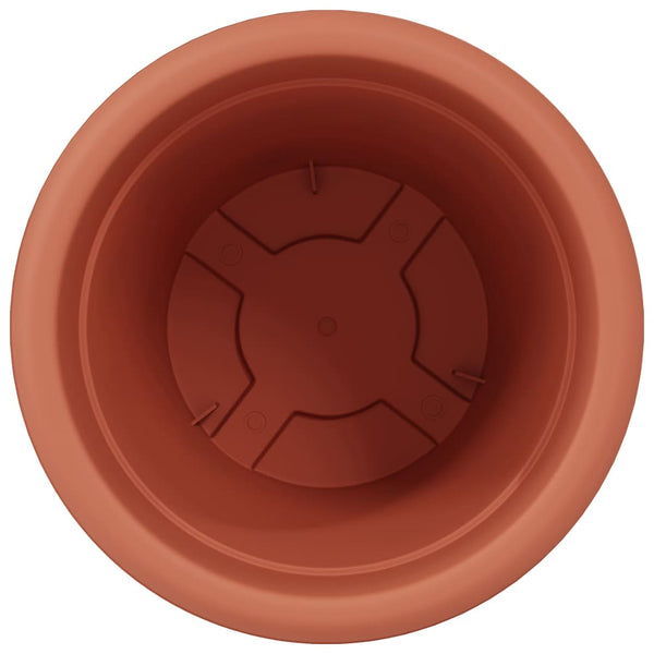 vidaXL Round Planter 6 pcs Terracotta Ø 39 x 32 cm Plastic