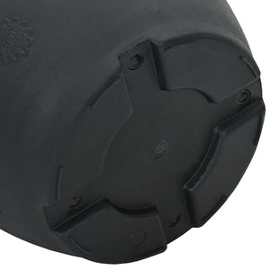 vidaXL Round Flower Pot 6 pcs Black Ø 30 x 25 cm Plastic