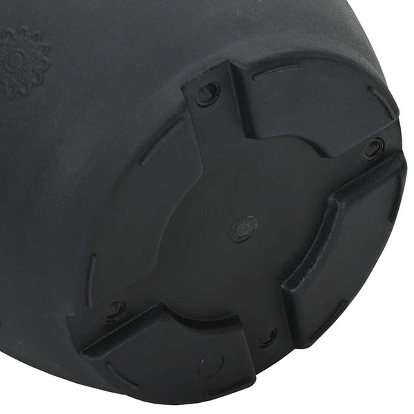 vidaXL Round Flower Pot 6 pcs Black Ø 30 x 25 cm Plastic