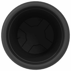 vidaXL Round Flower Pot 6 pcs Black Ø 30 x 25 cm Plastic