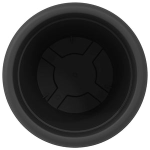 vidaXL Round Flower Pot 6 pcs Black Ø 34 x 28 cm Plastic