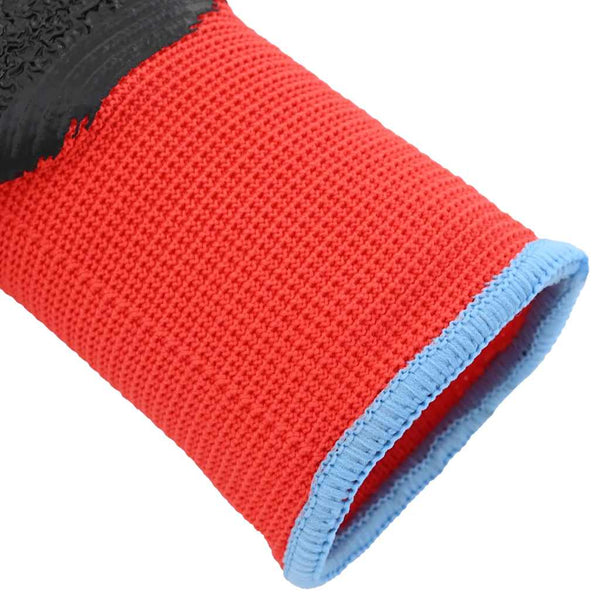 vidaXL Work Gloves 24 pcs Red and Black 9 / L Latex Coated