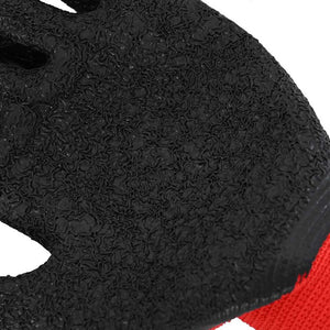 vidaXL Work Gloves 24 pcs Red and Black 9 / L Latex Coated