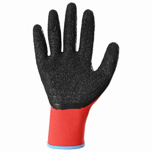 vidaXL Work Gloves 24 pcs Red and Black 9 / L Latex Coated