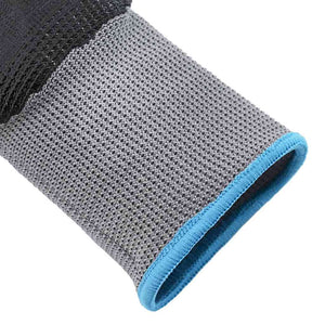 vidaXL Work Gloves 12 pcs Grey and Black 9 / L Polyester