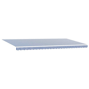 vidaXL Retractable Awning Blue and White 600 x 300 cm