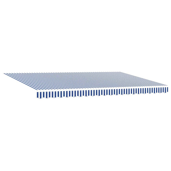 vidaXL Retractable Awning Blue and White 500 x 300 cm