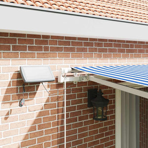 vidaXL Retractable Awning Blue and White 450 x 300 cm