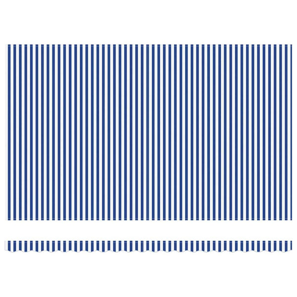 vidaXL Retractable Awning Blue and White 450 x 300 cm