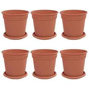Blumentöpfe Ziegelrot 6 Stk. Ø 17cm