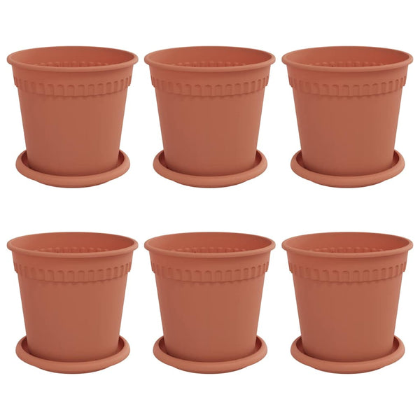 Blumentöpfe Ziegelrot 6 Stk. Ø 17cm