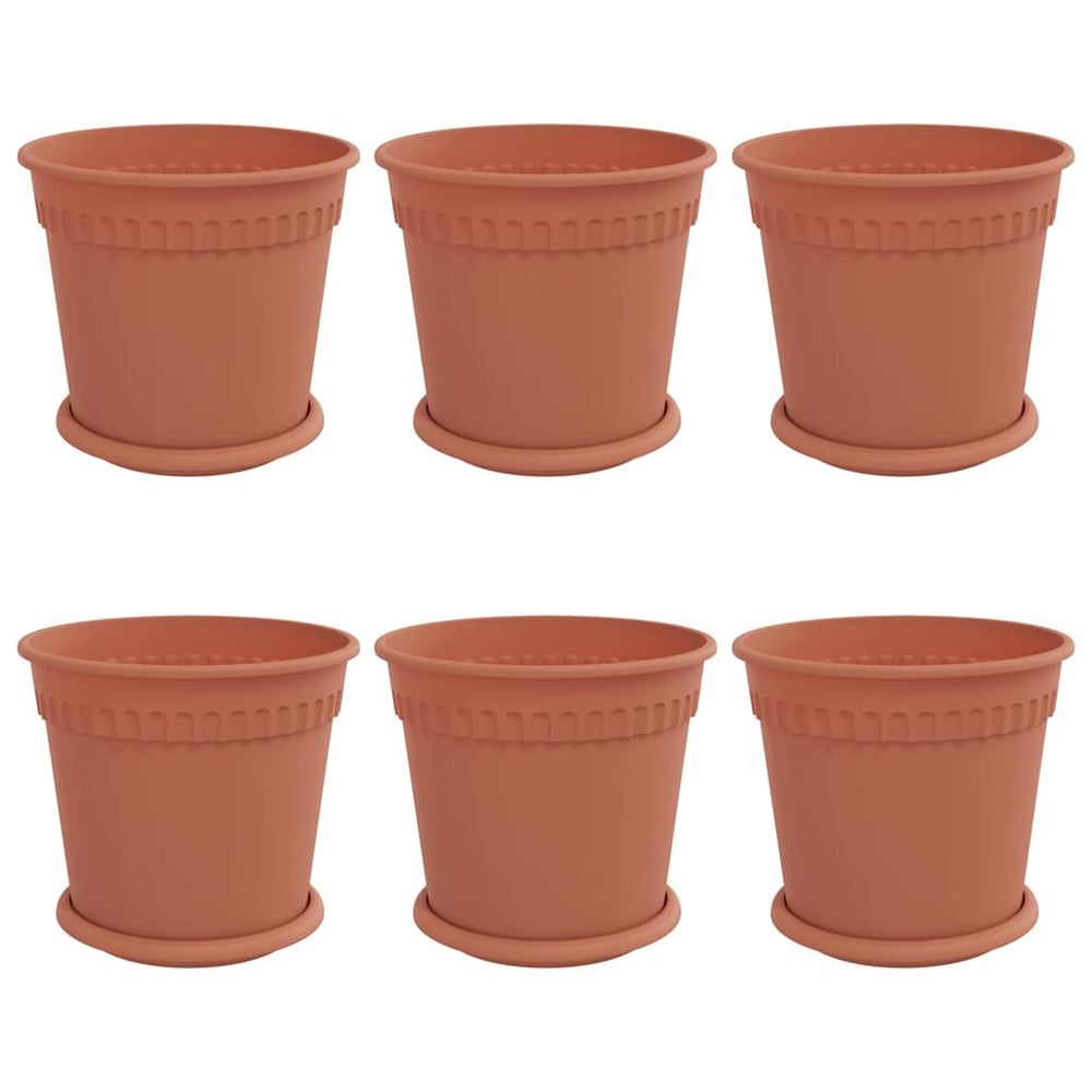 Blumentöpfe 6er Set Ziegelrot Ø 19cm