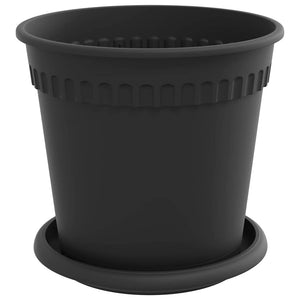 Schwarze Blumentöpfe, 6er-Set, Ø 17cm