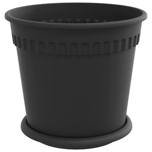 Schwarze Blumentöpfe, 6er-Set, Ø 19cm