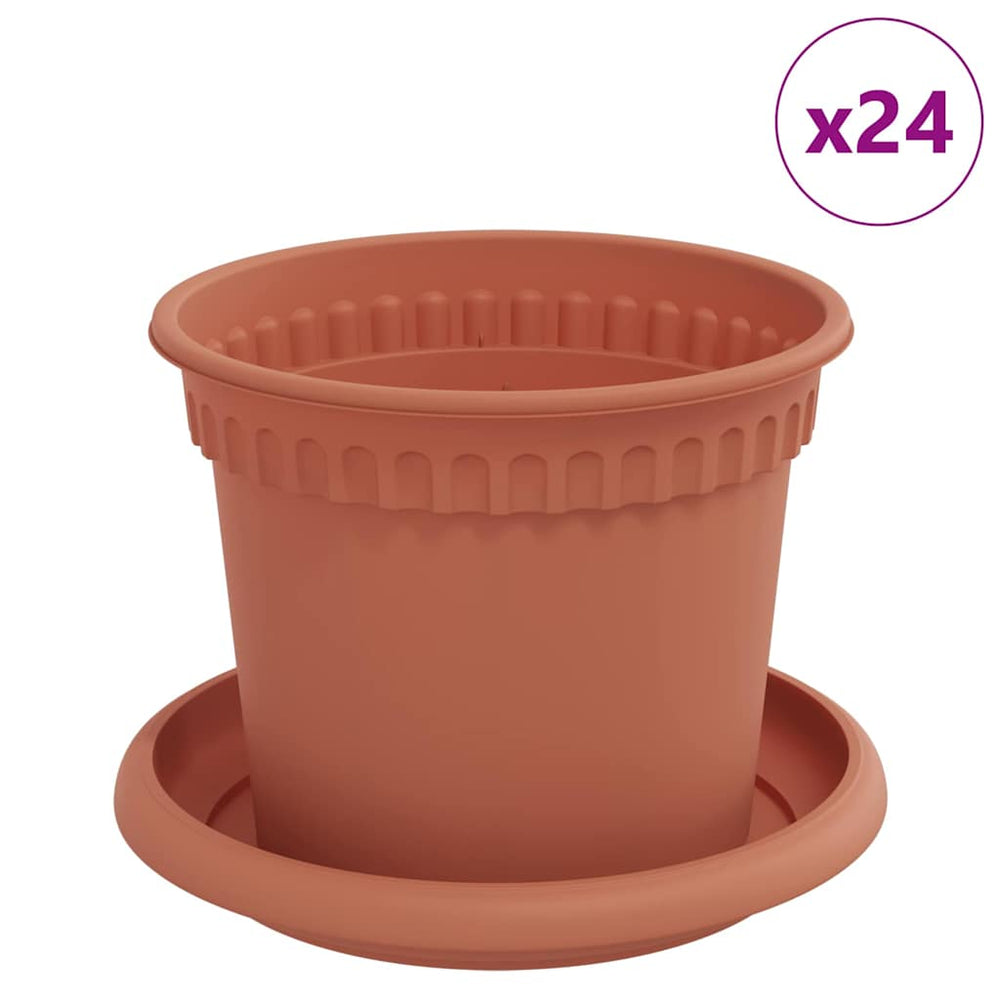 Blumentöpfe Ziegelrot 12,5 cm - 24er Set