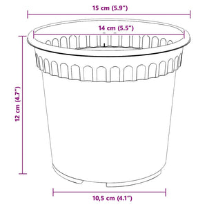 Blumentöpfe Ziegelrot 15 cm, 24 Stk.
