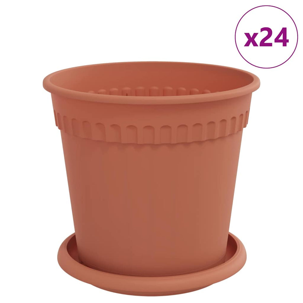 Blumentöpfe Ziegelrot 17 cm, 24er Set