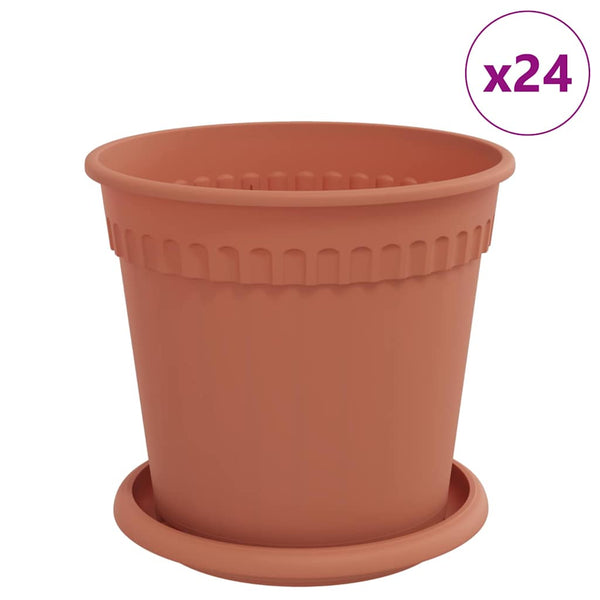 Blumentöpfe Ziegelrot 17 cm, 24er Set