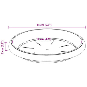 Blumentöpfe Schwarz 24er Set Ø12,5cm