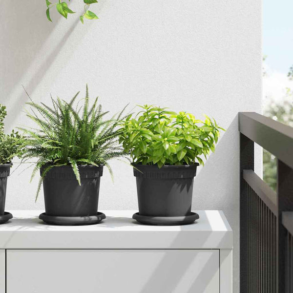 Blumentöpfe Schwarz Ø 15cm, 24er Set