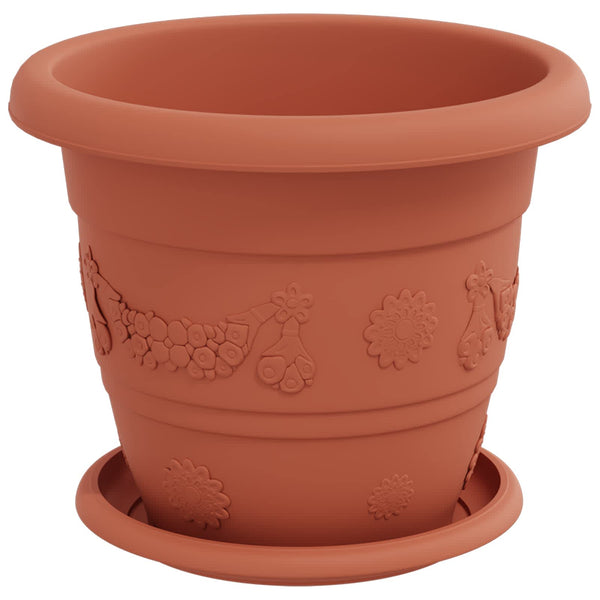 Blumentöpfe Ziegelrot 6 Stk. Ø 22cm