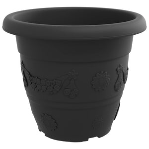 Schwarze Blumentöpfe, 6er-Set, Ø 39cm