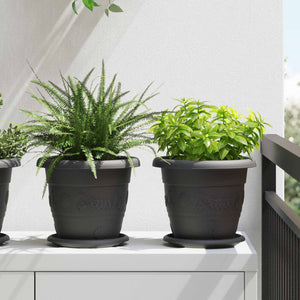 Blumentöpfe Schwarz 22 cm, 24er Set
