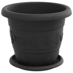 Blumentöpfe Schwarz 22 cm, 24er Set