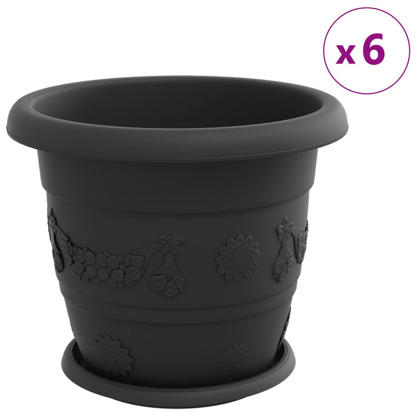 Blumentöpfe Schwarz 30x25cm, 24er Set