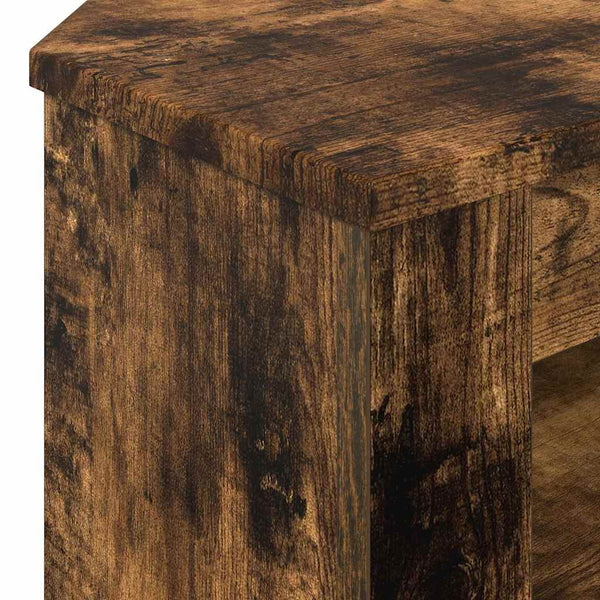 vidaXL Corner TV Cabinet Smoked Oak 102 x 40.5 x 45 cm Engineered Wood