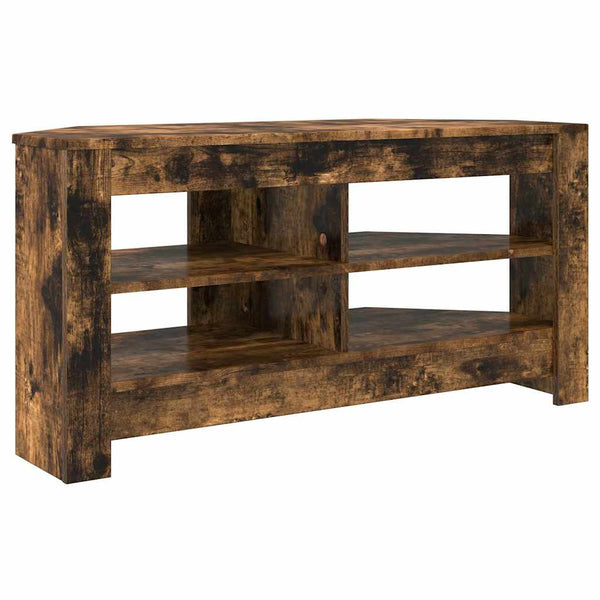 vidaXL Corner TV Cabinet Smoked Oak 102 x 40.5 x 45 cm Engineered Wood