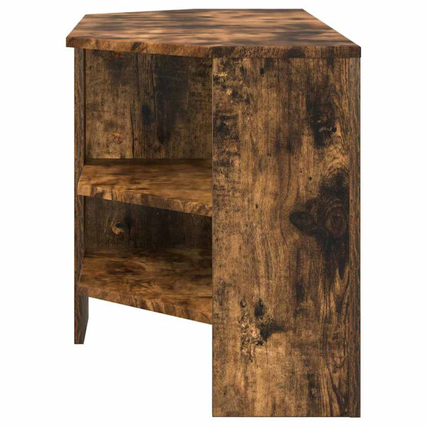 vidaXL Corner TV Cabinet Smoked Oak 102 x 40.5 x 45 cm Engineered Wood