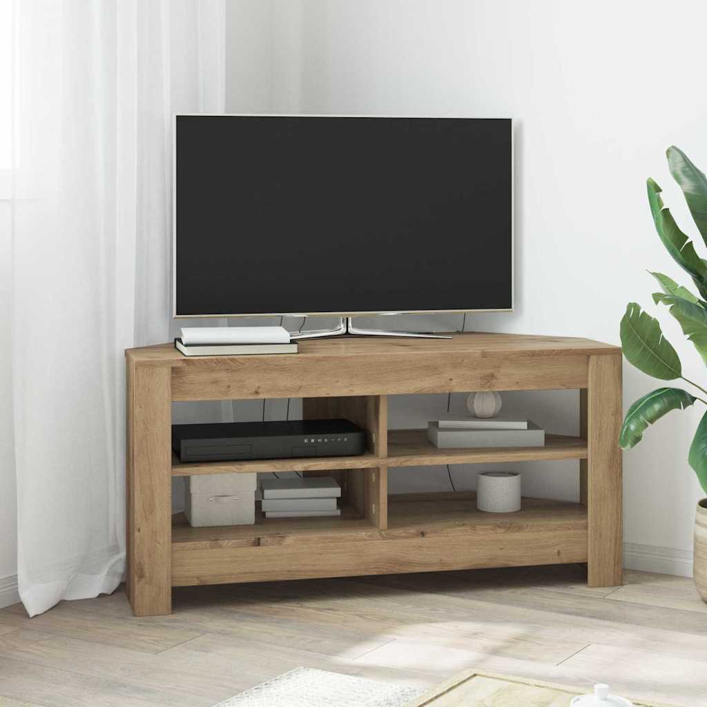 vidaXL Corner TV Cabinet Artisan Oak 102 x 40.5 x 45 cm Engineered Wood