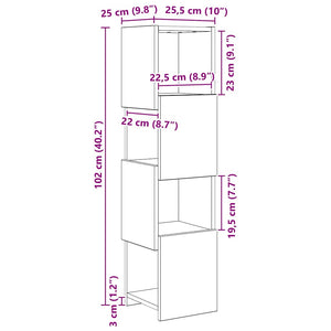 vidaXL Corner Cabinet Sonoma Oak 25.5x25x102cm Engineered Wood