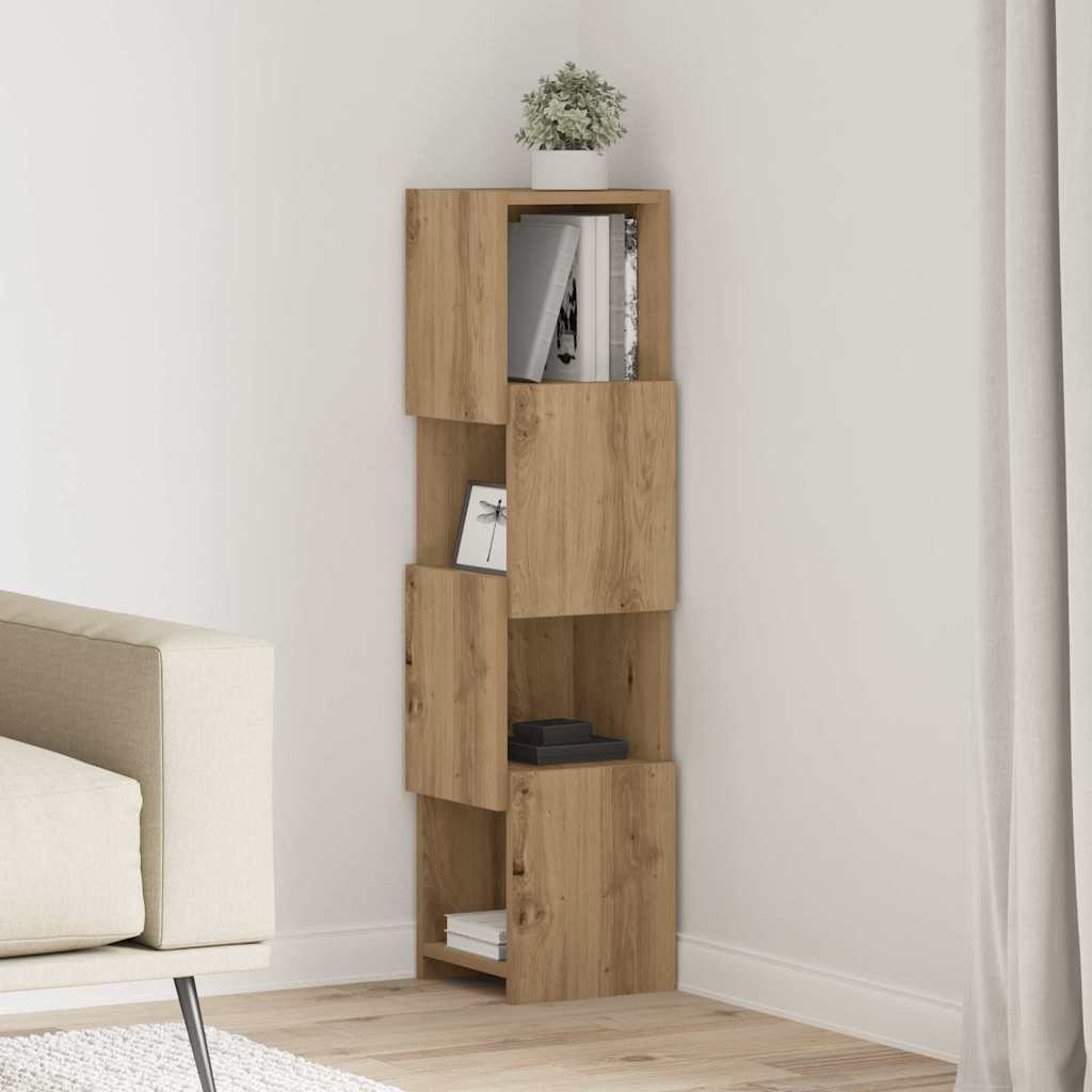 vidaXL Corner Wall Cabinet Artisan Oak 25.5x25x102cm Engineered Wood