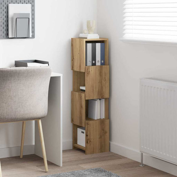 vidaXL Corner Wall Cabinet Artisan Oak 25.5x25x102cm Engineered Wood