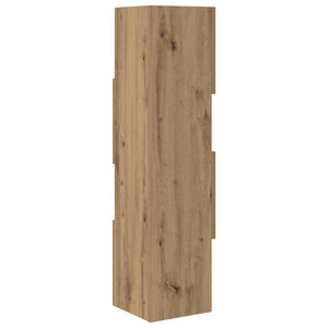 vidaXL Corner Wall Cabinet Artisan Oak 25.5x25x102cm Engineered Wood