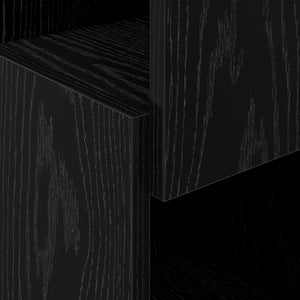 vidaXL Corner Wall Cabinet Black Oak Look 25.5x25x80cm Engineered Wood