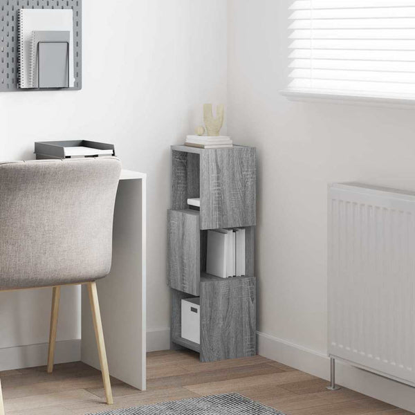 vidaXL Corner Cabinet Gray Sonoma 25.5x25x80cm Engineered Wood