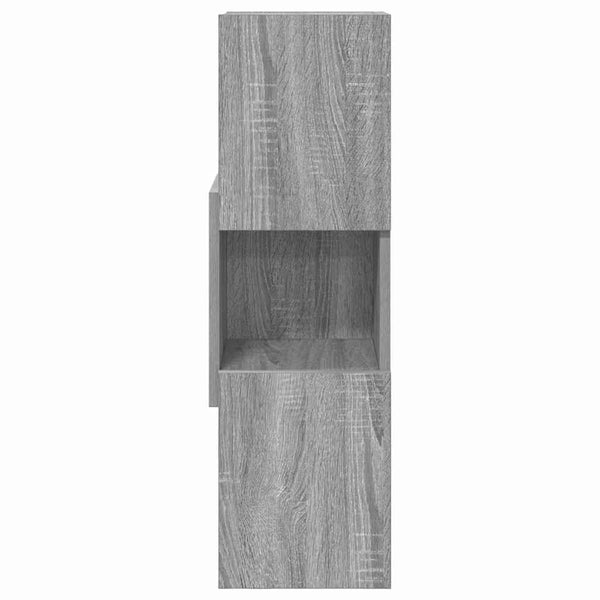 vidaXL Corner Cabinet Gray Sonoma 25.5x25x80cm Engineered Wood