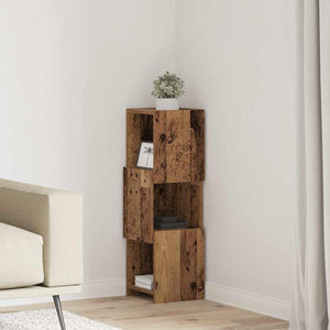 vidaXL Corner Cabinet Reclaimed Wood 25.5x25x80cm Engineered Wood